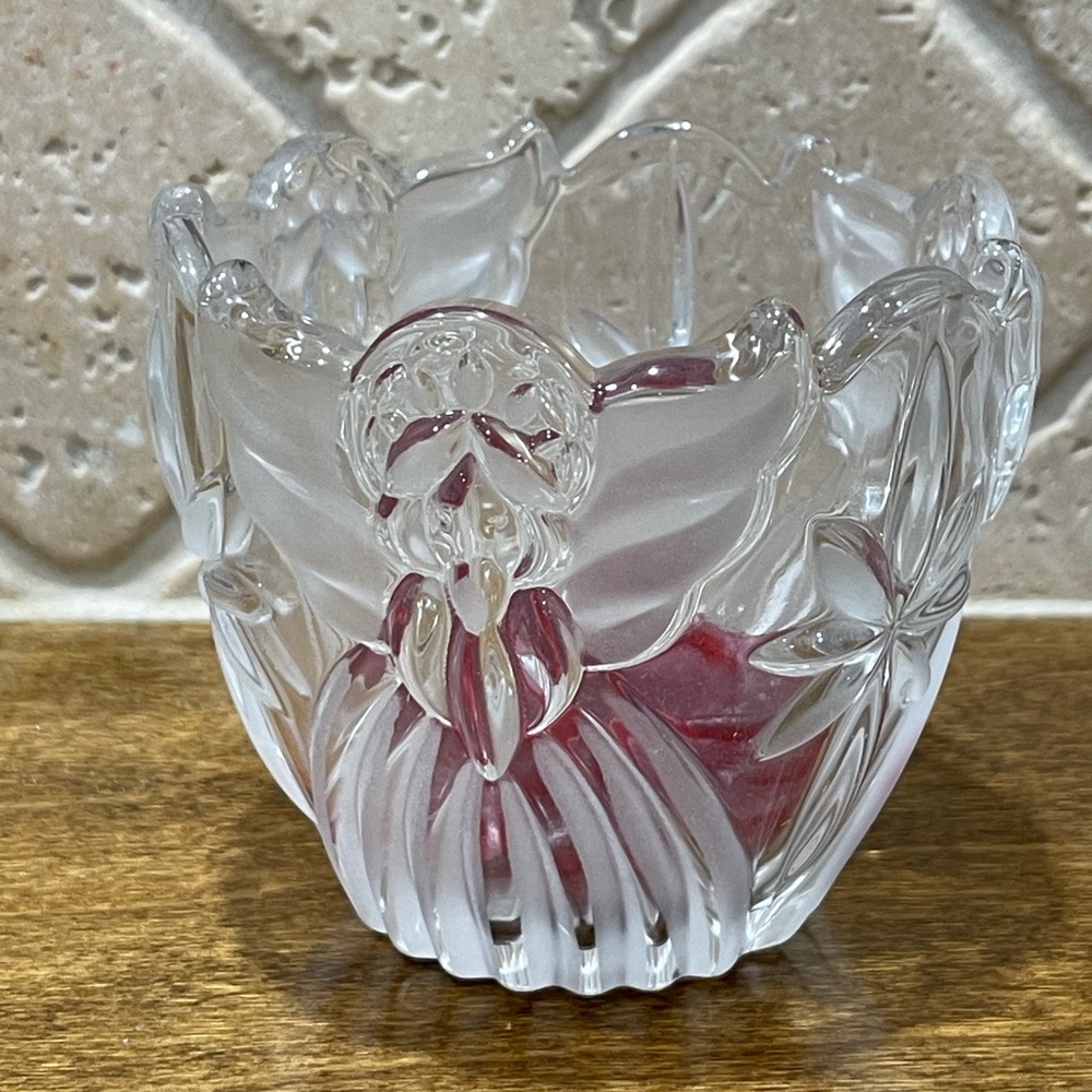 Angel crystal Gorham candle holder